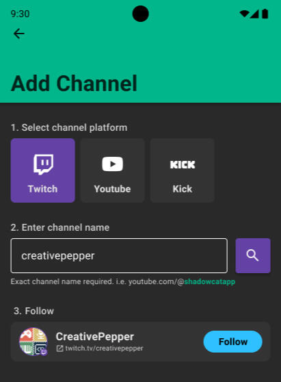 Add channels