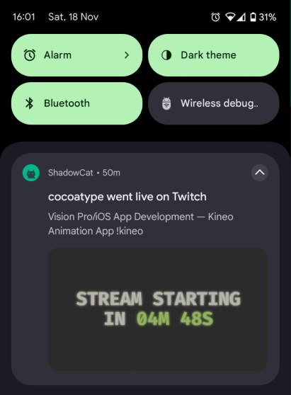 ShadowCat push notification